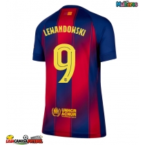 Camisa de Futebol Barcelona Robert Lewandowski #9 Equipamento Principal Mulheres 2025-26 Manga Curta